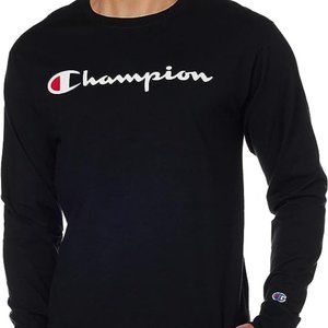 Champion Men’s Classic Jersey Long Sleeve Graphic T-shirt Size Medium